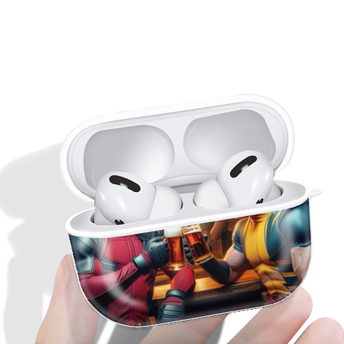 Deadpool デッドプール 【AirPods Pro用】ハードシェル保護ケース 耐衝撃・防指紋・カラビナ付き商品仕様