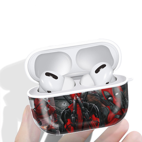Deadpool デッドプール 【AirPods Pro用】ハードシェル保護ケース 耐衝撃・防指紋・カラビナ付き商品仕様