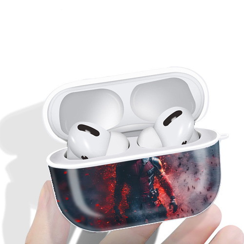 Deadpool デッドプール 【AirPods Pro用】ハードシェル保護ケース 耐衝撃・防指紋・カラビナ付き商品仕様