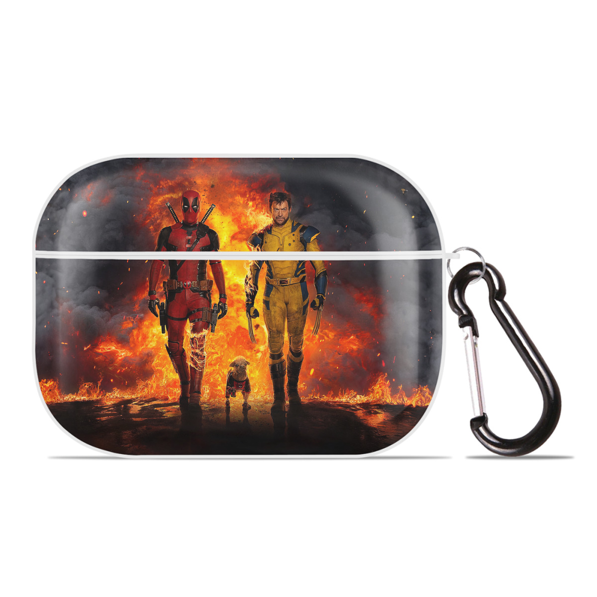 （画像用） Deadpool デッドプール 【AirPods Pro用】ハードシェル保護ケース 耐衝撃・防指紋・カラビナ付き商品仕様