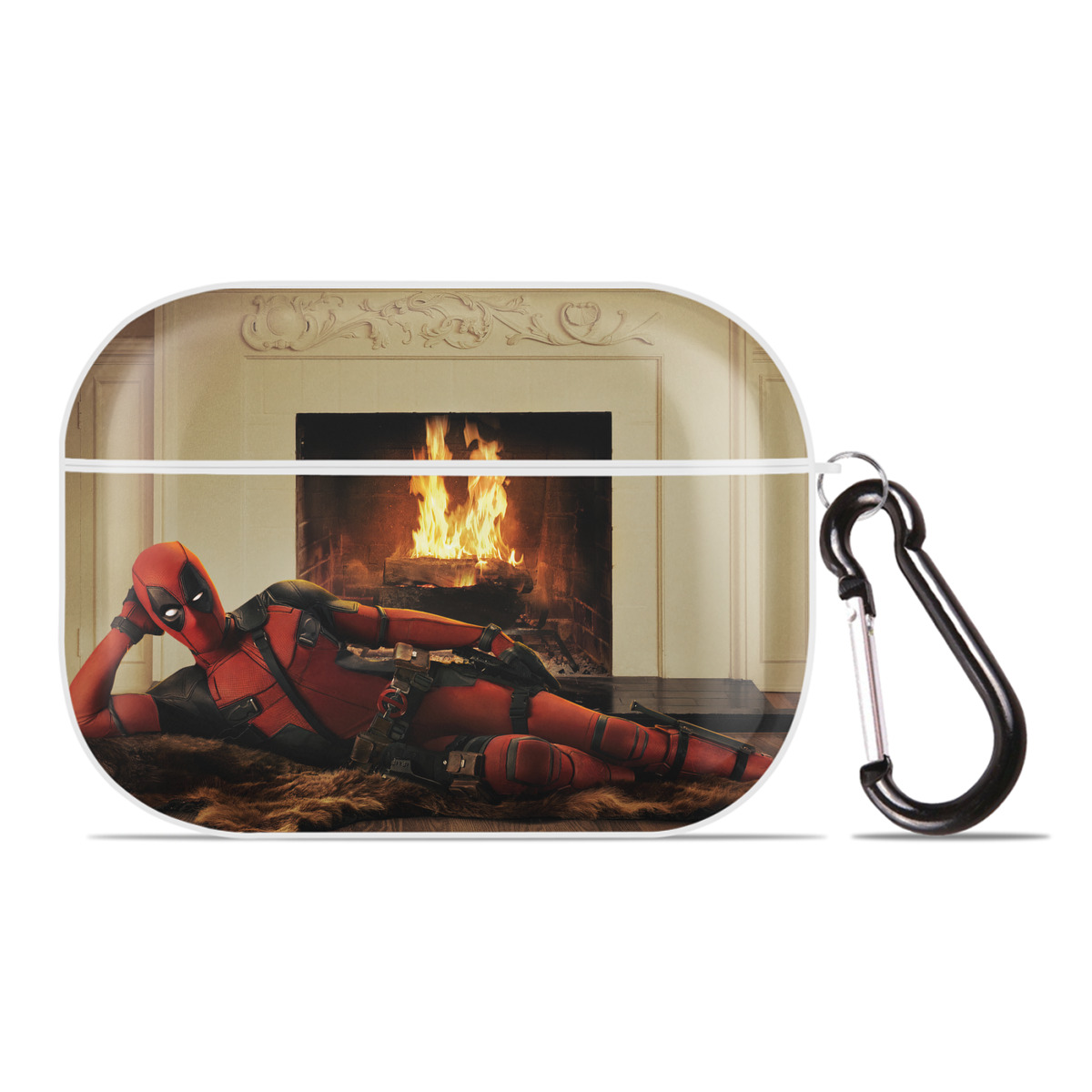 （画像用） Deadpool デッドプール 【AirPods Pro用】ハードシェル保護ケース 耐衝撃・防指紋・カラビナ付き商品仕様