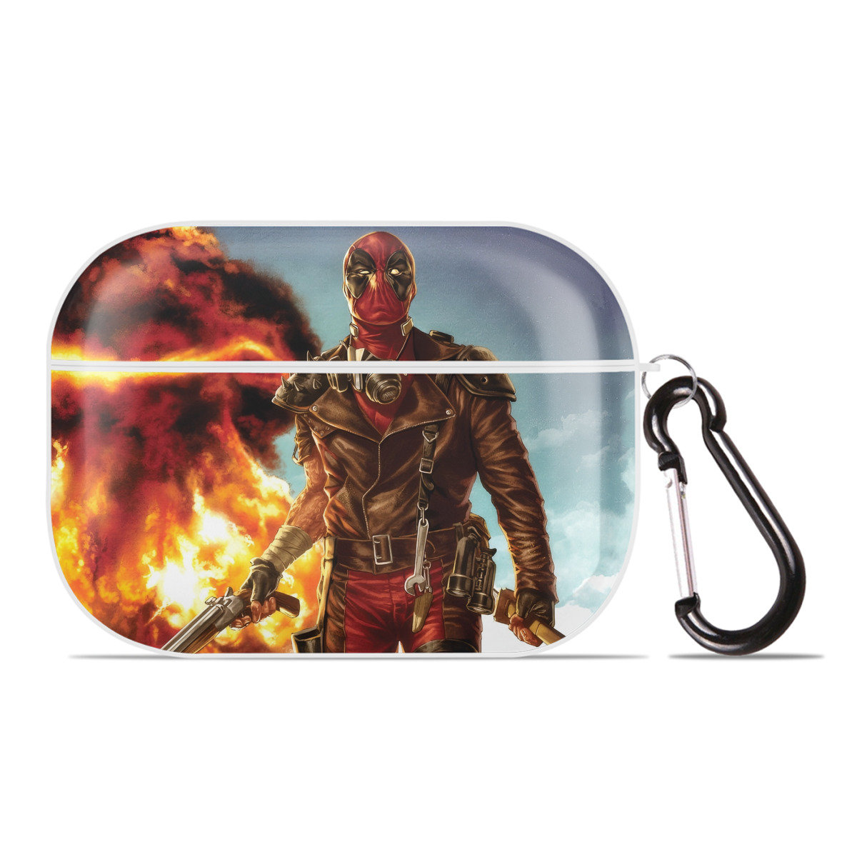 （画像用） Deadpool デッドプール 【AirPods Pro用】ハードシェル保護ケース 耐衝撃・防指紋・カラビナ付き商品仕様