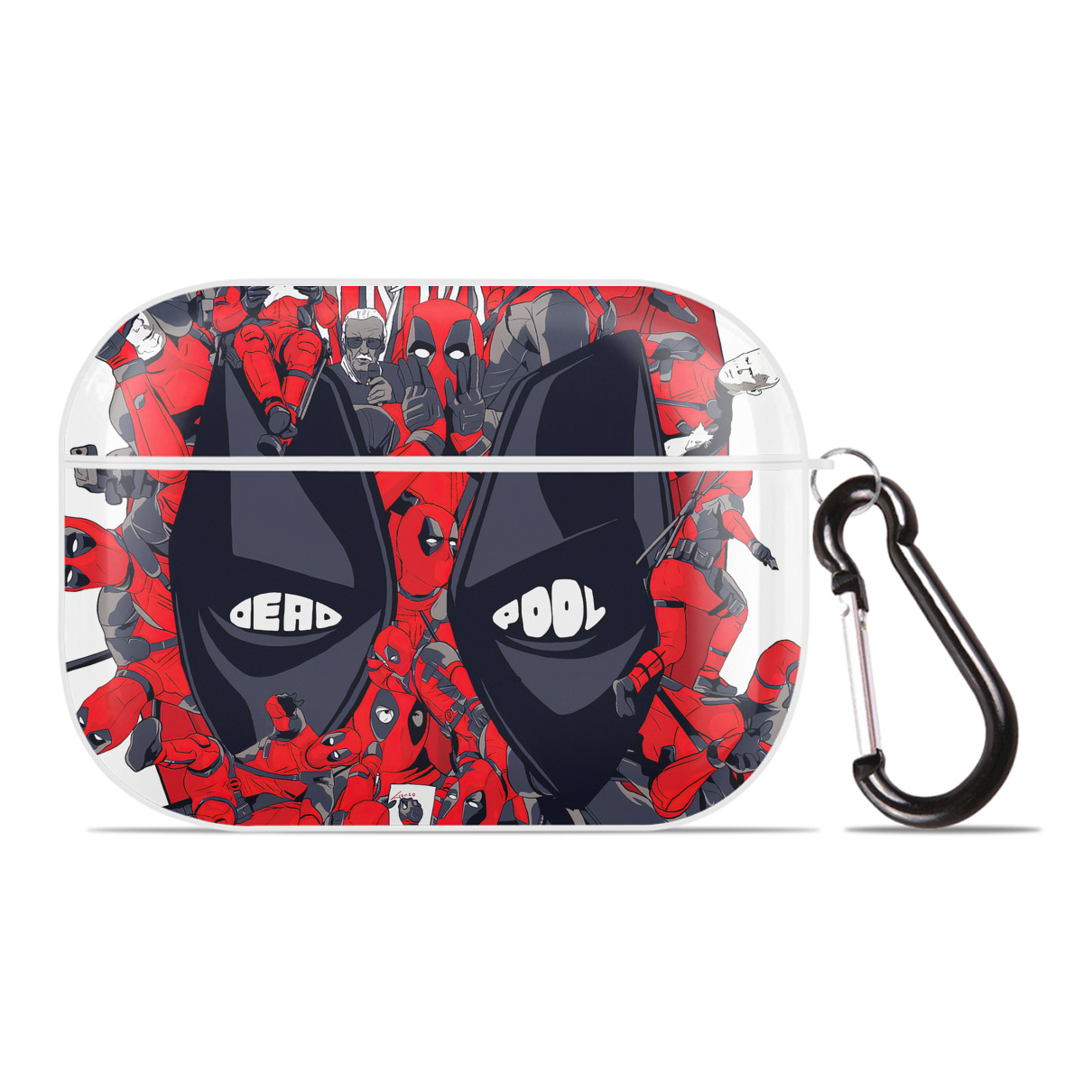 （画像用） Deadpool デッドプール 【AirPods Pro用】ハードシェル保護ケース 耐衝撃・防指紋・カラビナ付き商品仕様