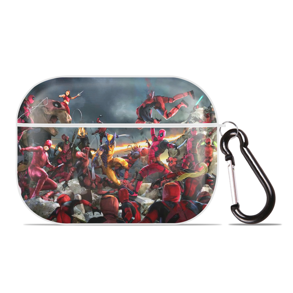（画像用） Deadpool デッドプール 【AirPods Pro用】ハードシェル保護ケース 耐衝撃・防指紋・カラビナ付き商品仕様