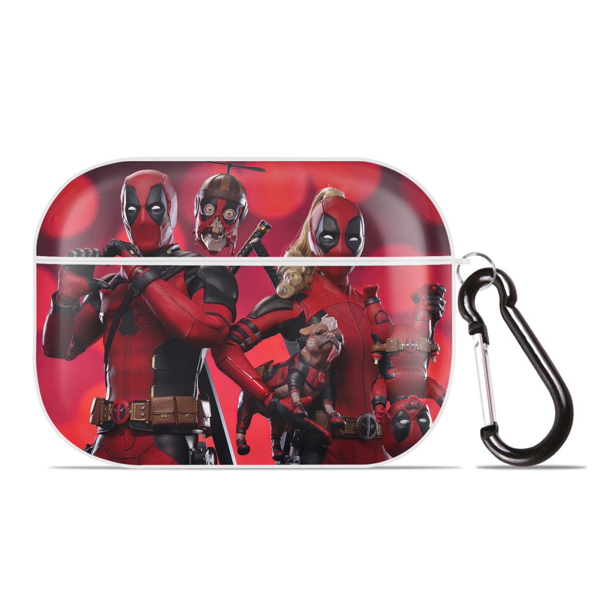 （画像用） Deadpool デッドプール 【AirPods Pro用】ハードシェル保護ケース 耐衝撃・防指紋・カラビナ付き商品仕様