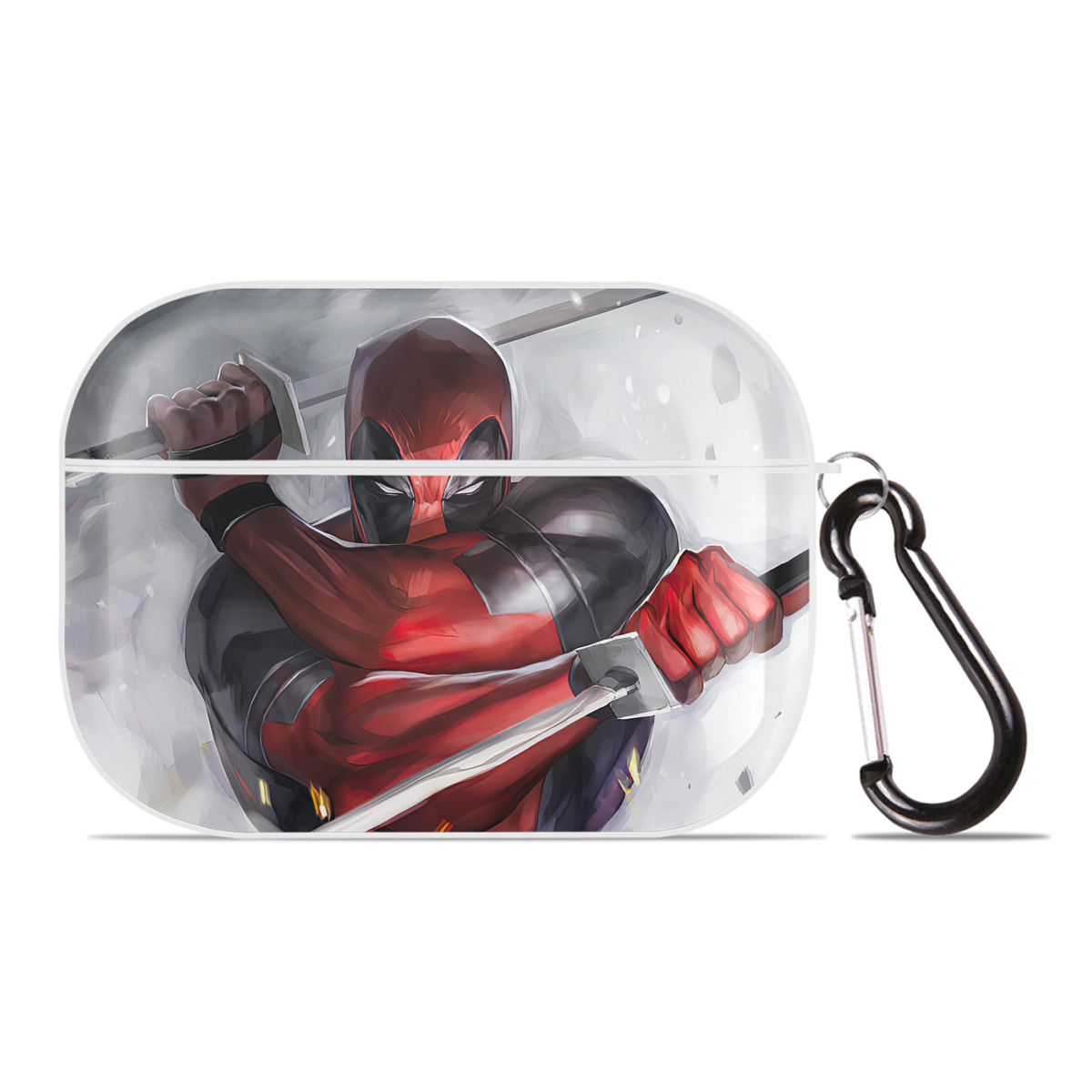 （画像用） Deadpool デッドプール 【AirPods Pro用】ハードシェル保護ケース 耐衝撃・防指紋・カラビナ付き商品仕様