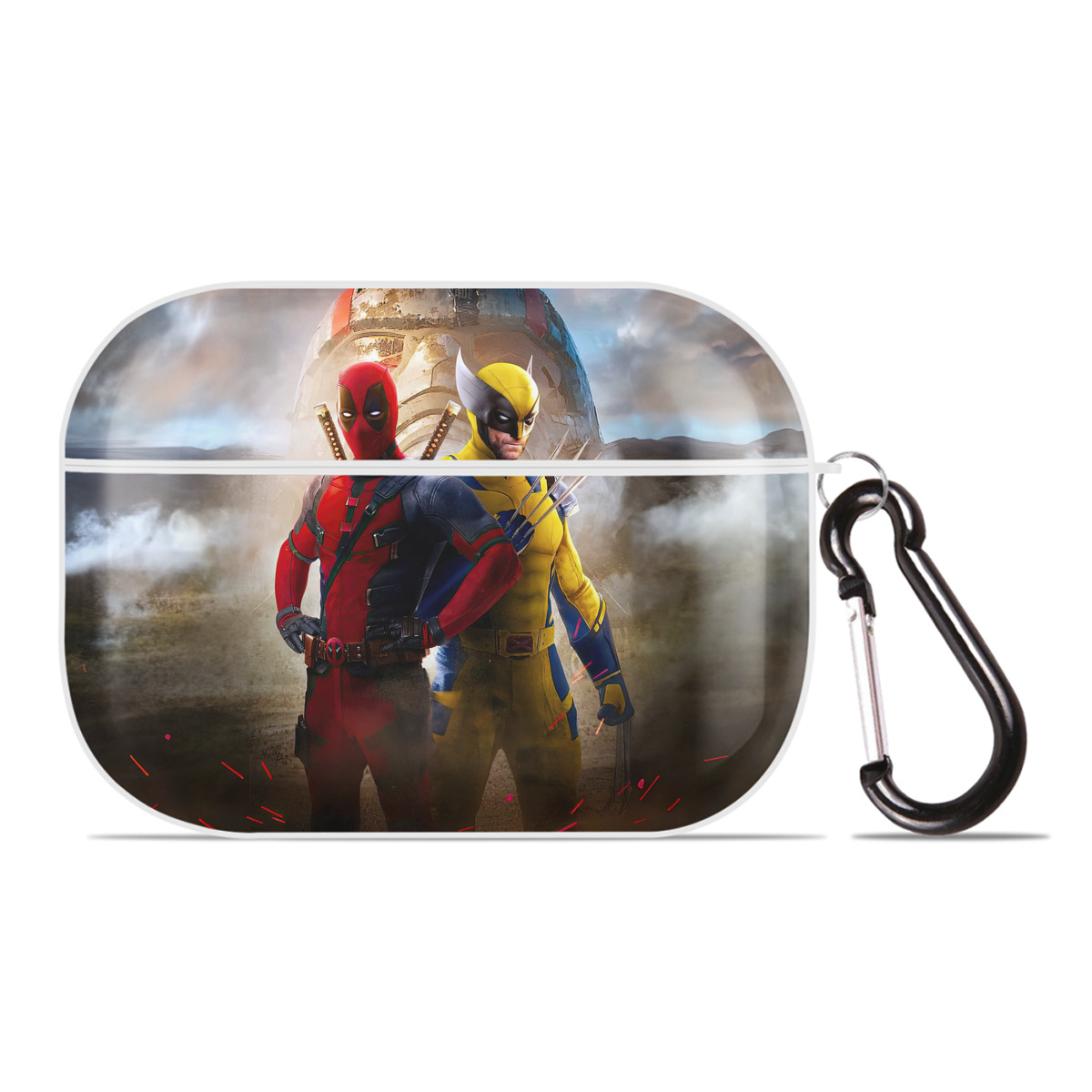 （画像用） Deadpool デッドプール 【AirPods Pro用】ハードシェル保護ケース 耐衝撃・防指紋・カラビナ付き商品仕様