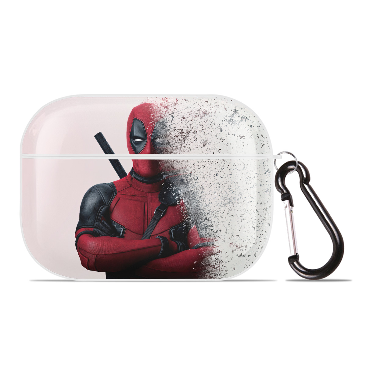 （画像用） Deadpool デッドプール 【AirPods Pro用】ハードシェル保護ケース 耐衝撃・防指紋・カラビナ付き商品仕様