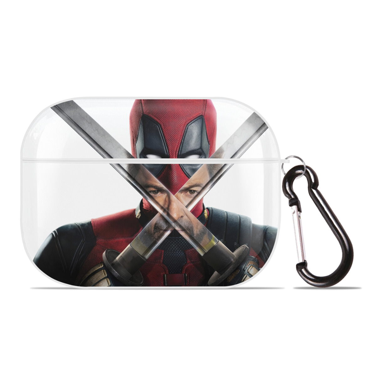 （画像用） Deadpool デッドプール 【AirPods Pro用】ハードシェル保護ケース 耐衝撃・防指紋・カラビナ付き商品仕様