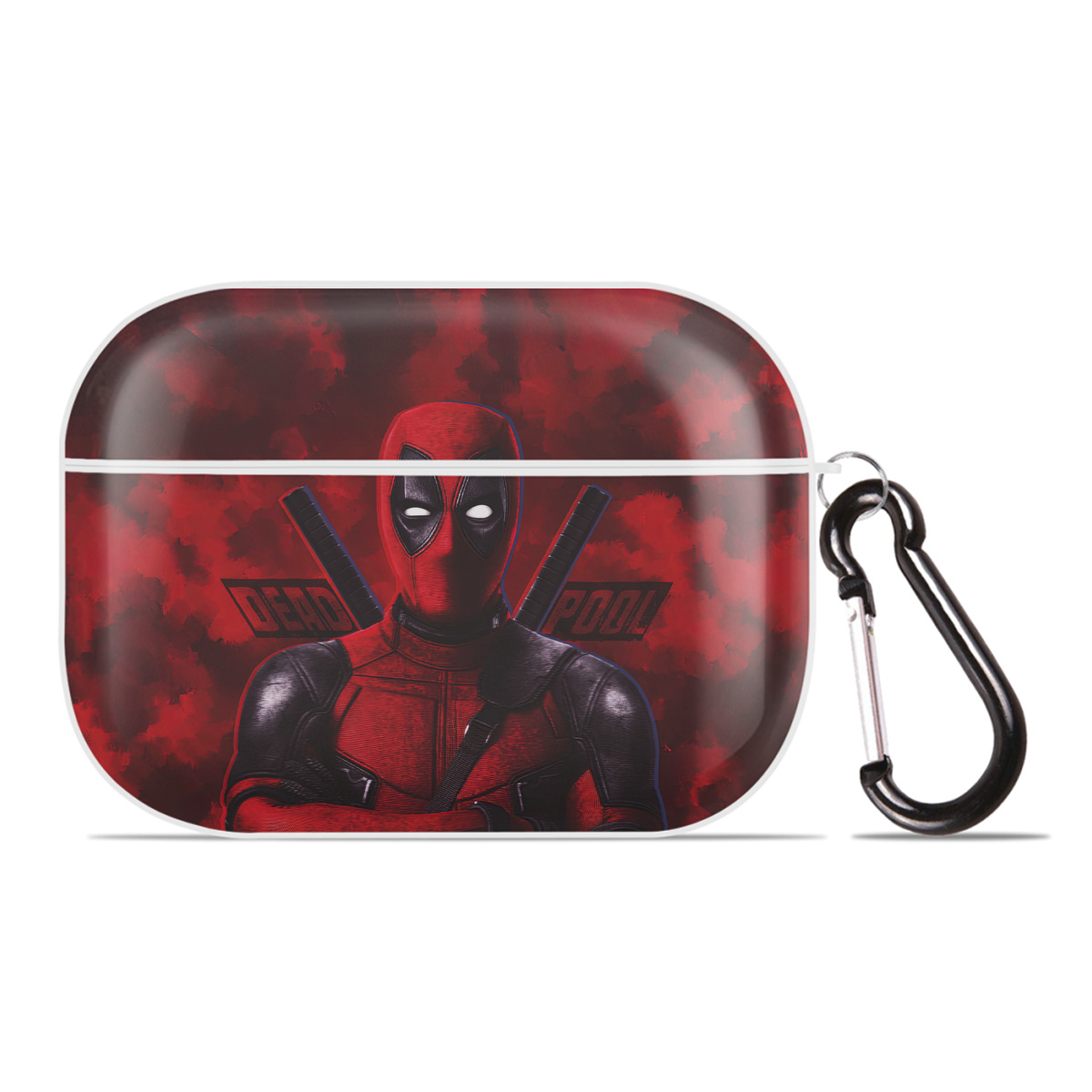 （画像用） Deadpool デッドプール 【AirPods Pro用】ハードシェル保護ケース 耐衝撃・防指紋・カラビナ付き商品仕様