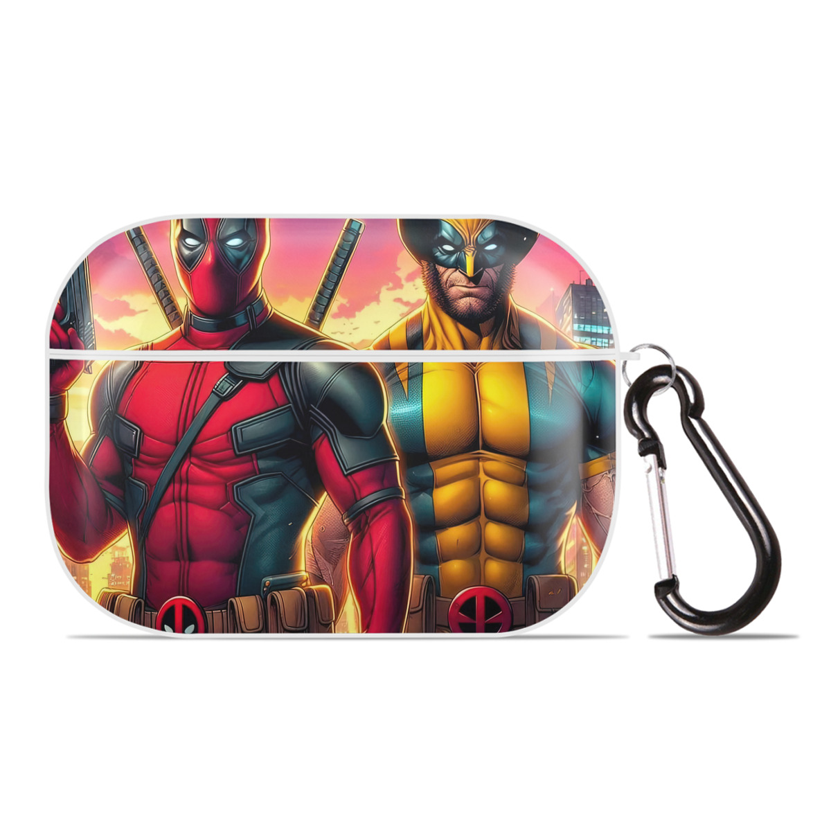 （画像用） Deadpool デッドプール 【AirPods Pro用】ハードシェル保護ケース 耐衝撃・防指紋・カラビナ付き商品仕様