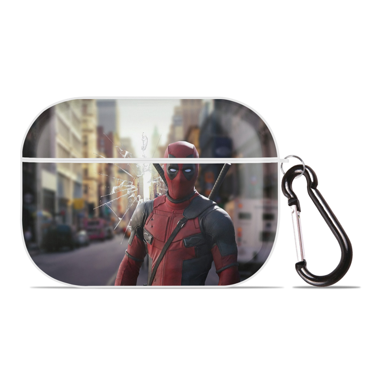 （画像用） Deadpool デッドプール 【AirPods Pro用】ハードシェル保護ケース 耐衝撃・防指紋・カラビナ付き商品仕様
