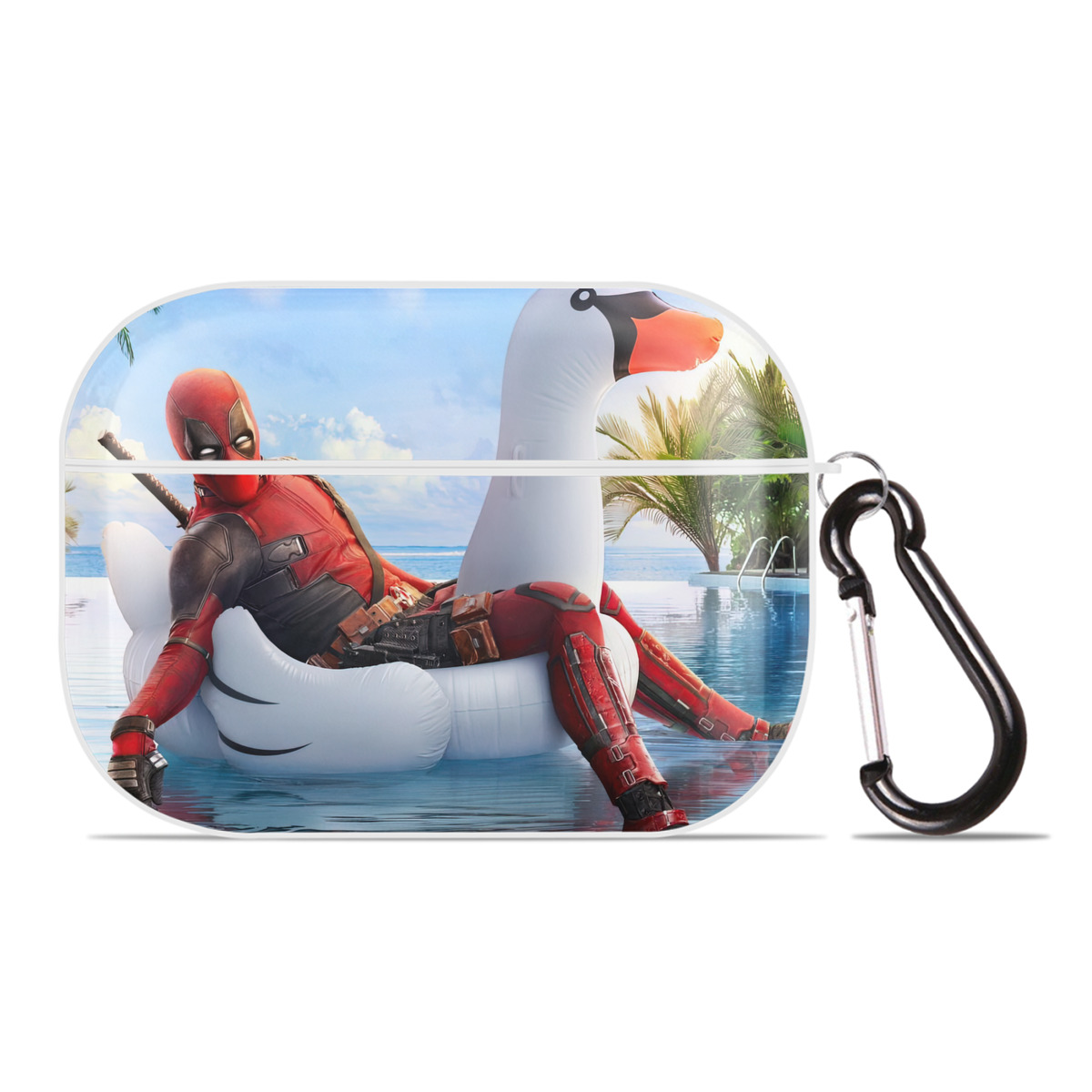 （画像用） Deadpool デッドプール 【AirPods Pro用】ハードシェル保護ケース 耐衝撃・防指紋・カラビナ付き商品仕様