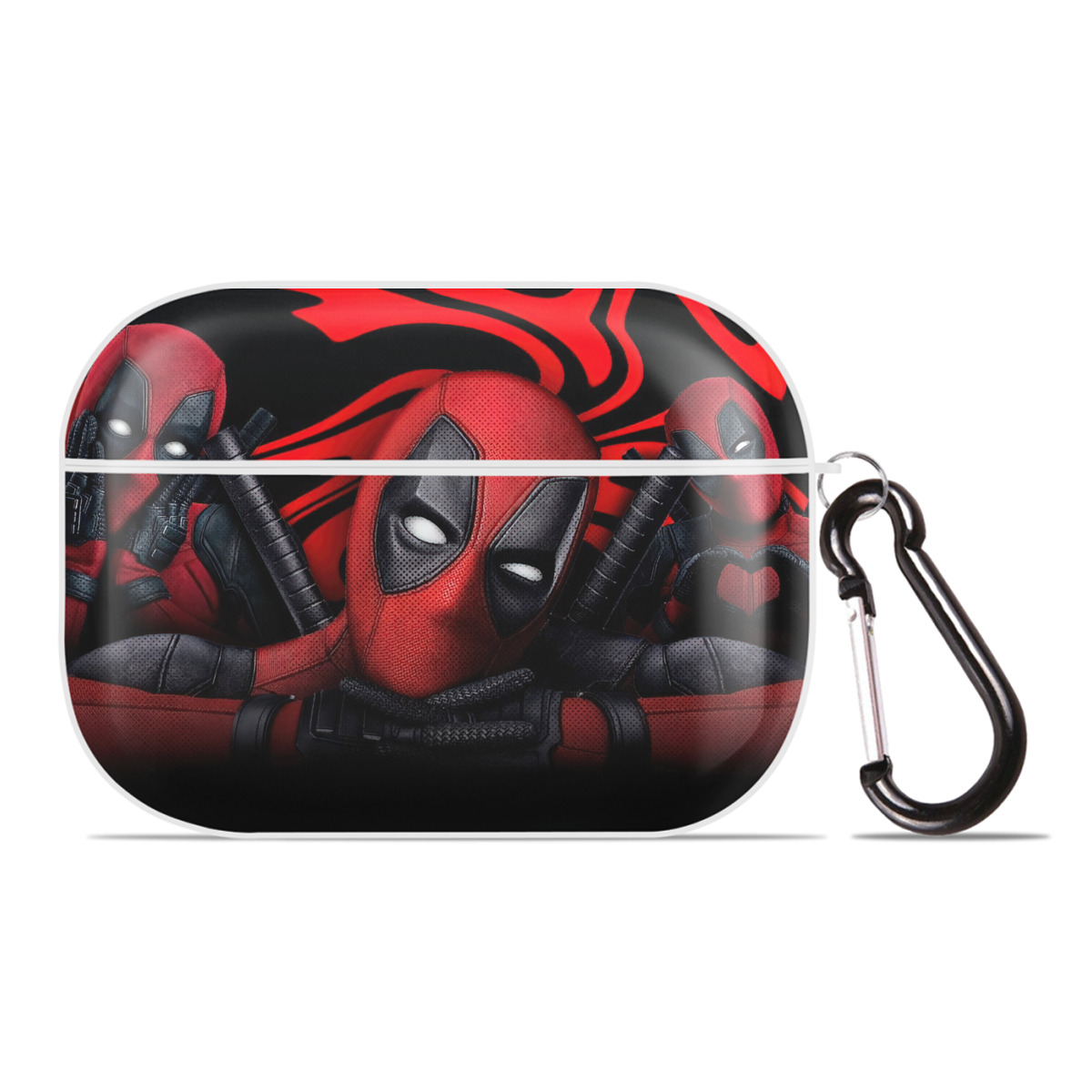（画像用） Deadpool デッドプール 【AirPods Pro用】ハードシェル保護ケース 耐衝撃・防指紋・カラビナ付き商品仕様