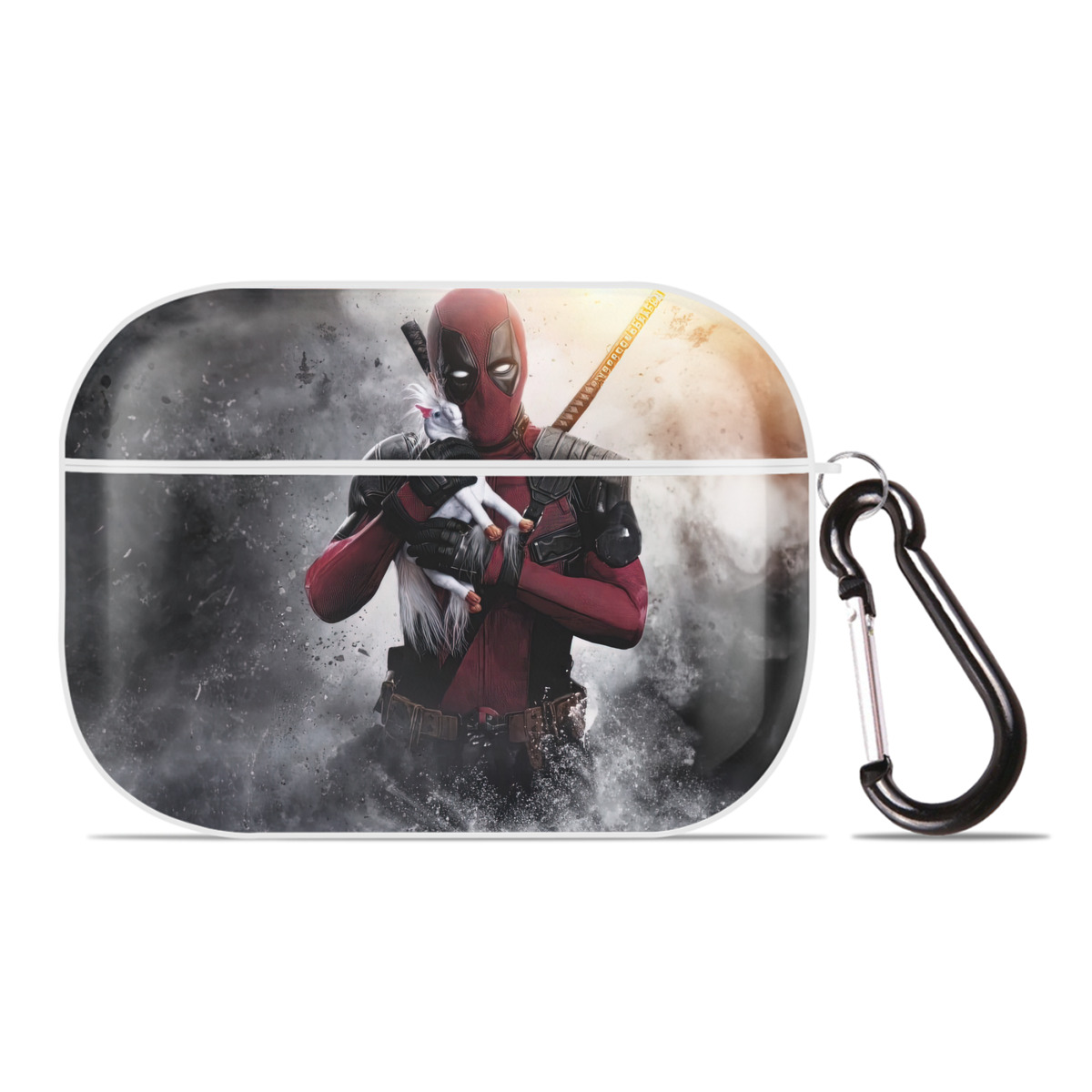 （画像用） Deadpool デッドプール 【AirPods Pro用】ハードシェル保護ケース 耐衝撃・防指紋・カラビナ付き商品仕様