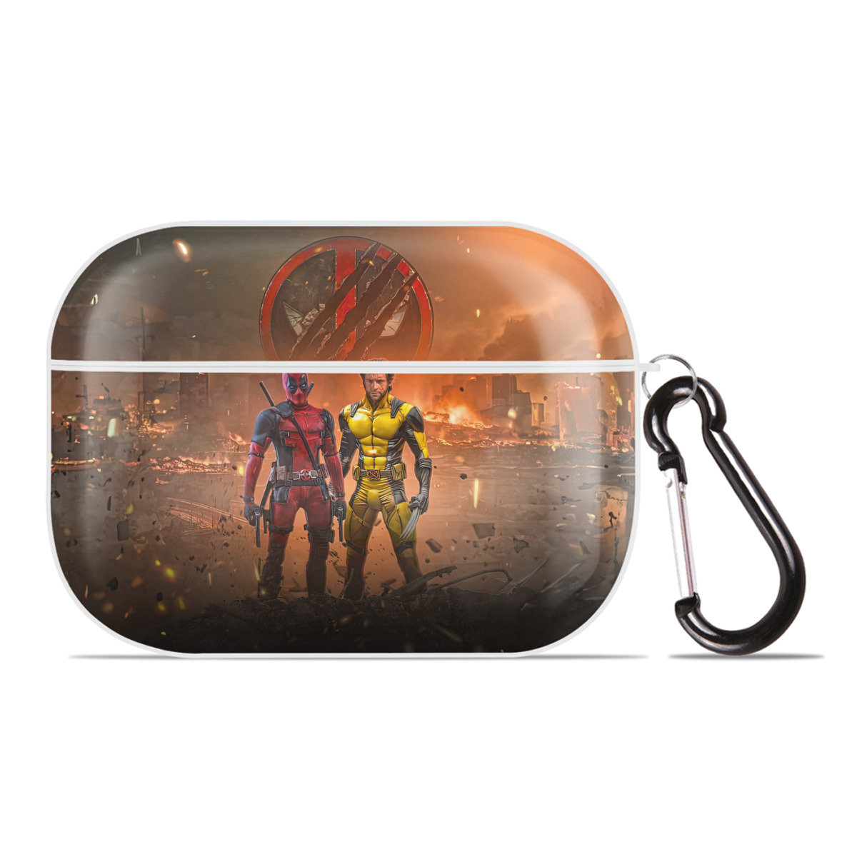 （画像用） Deadpool デッドプール 【AirPods Pro用】ハードシェル保護ケース 耐衝撃・防指紋・カラビナ付き商品仕様
