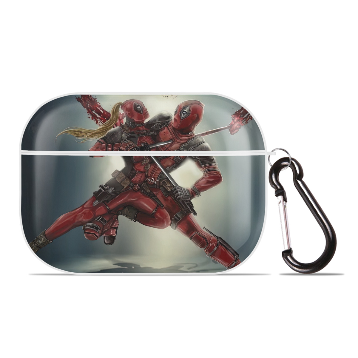（画像用） Deadpool デッドプール 【AirPods Pro用】ハードシェル保護ケース 耐衝撃・防指紋・カラビナ付き商品仕様