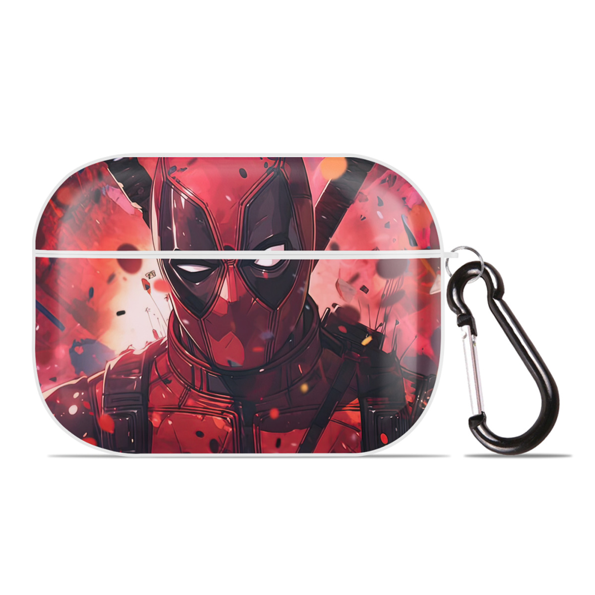 （画像用） Deadpool デッドプール 【AirPods Pro用】ハードシェル保護ケース 耐衝撃・防指紋・カラビナ付き商品仕様