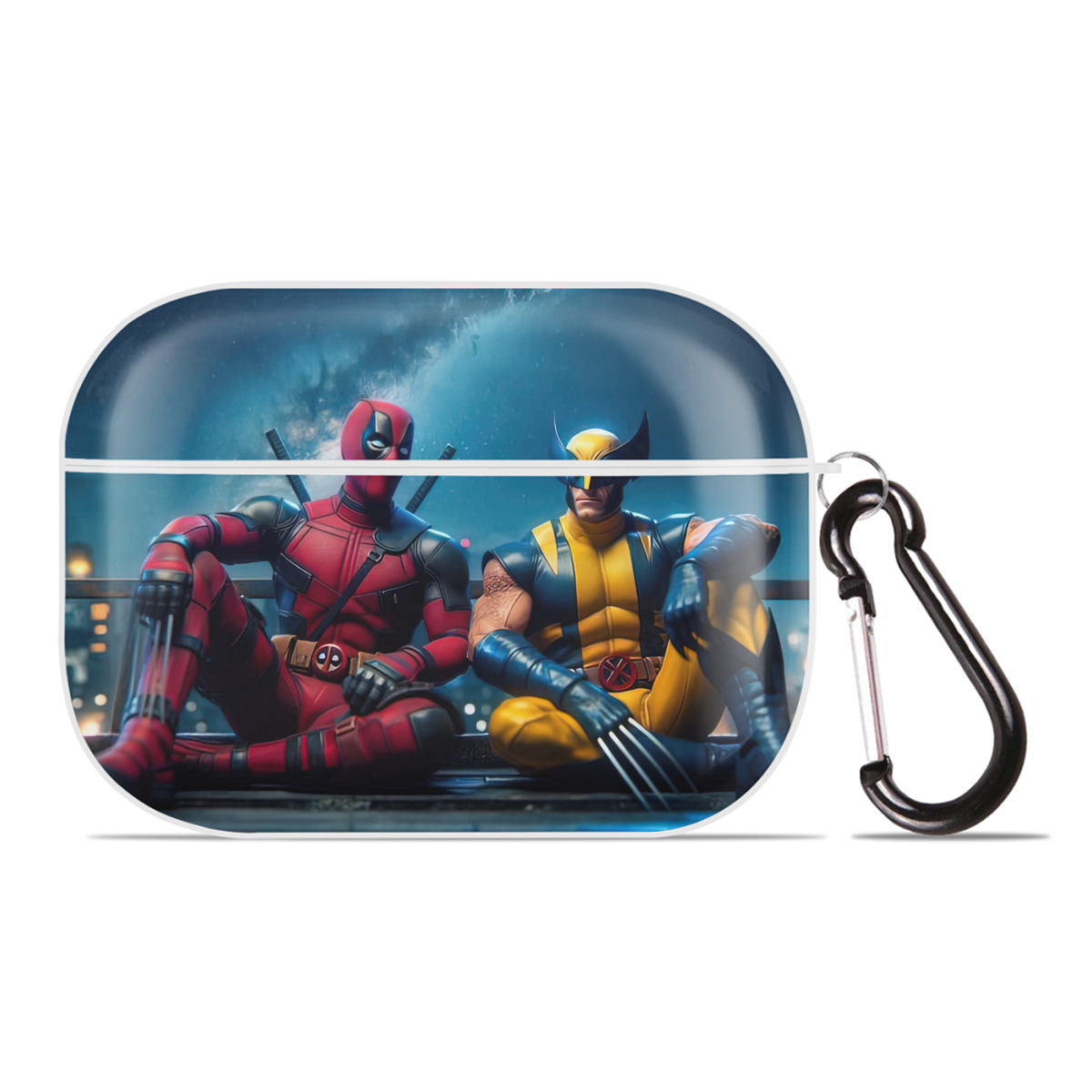 （画像用） Deadpool デッドプール 【AirPods Pro用】ハードシェル保護ケース 耐衝撃・防指紋・カラビナ付き商品仕様