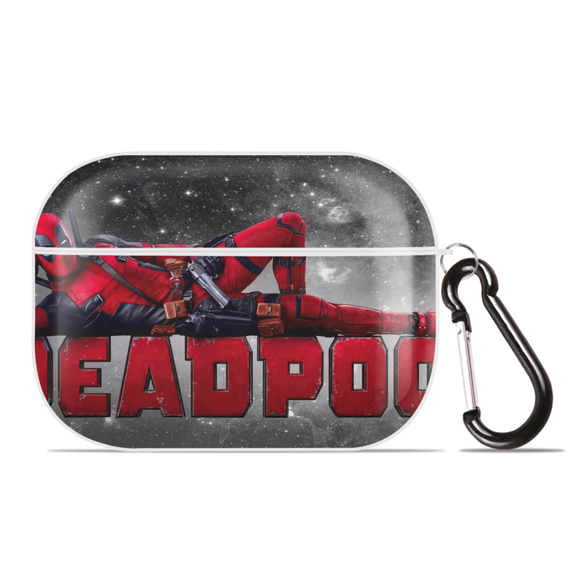 （画像用） Deadpool デッドプール 【AirPods Pro用】ハードシェル保護ケース 耐衝撃・防指紋・カラビナ付き商品仕様