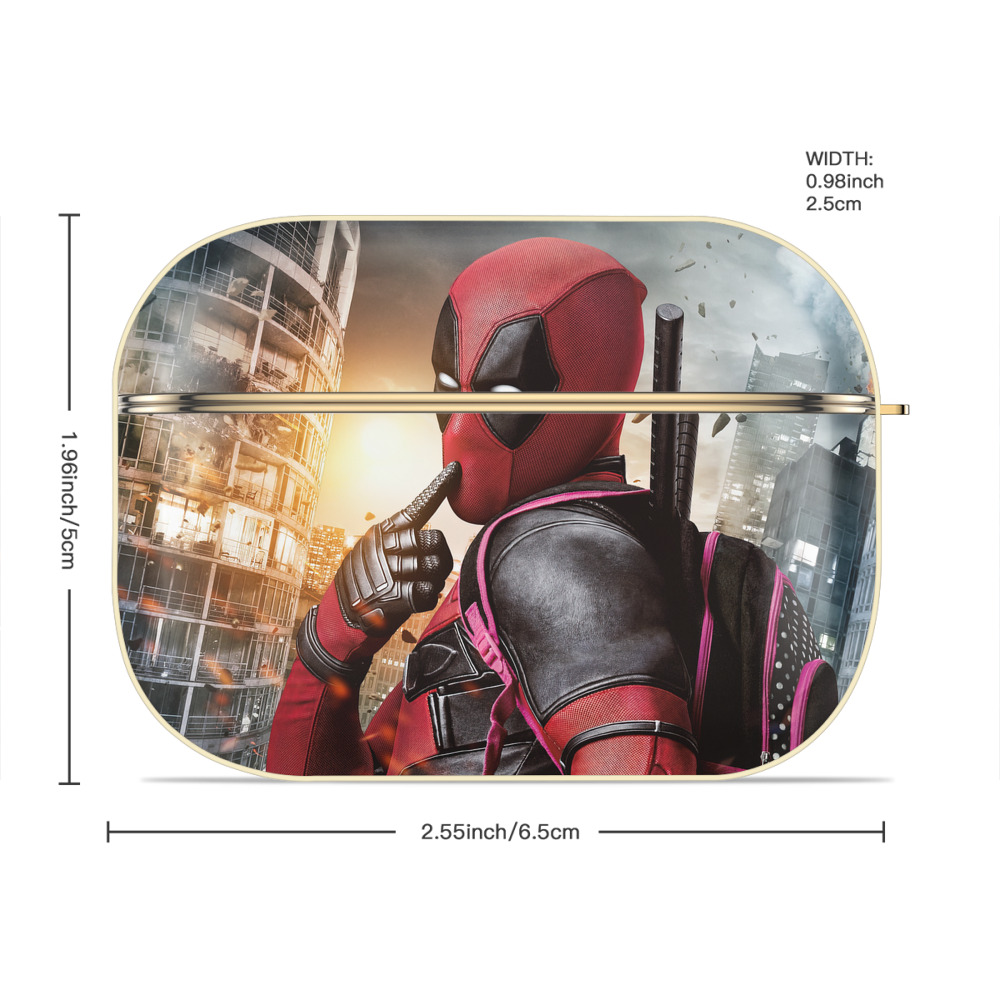Deadpool デッドプール 【AirPods Pro用】ハードシェル保護ケース｜耐衝撃・防指紋・カラビナ付き商品仕様