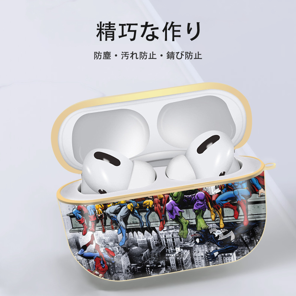 Deadpool デッドプール 【AirPods Pro用】ハードシェル保護ケース｜耐衝撃・防指紋・カラビナ付き商品仕様