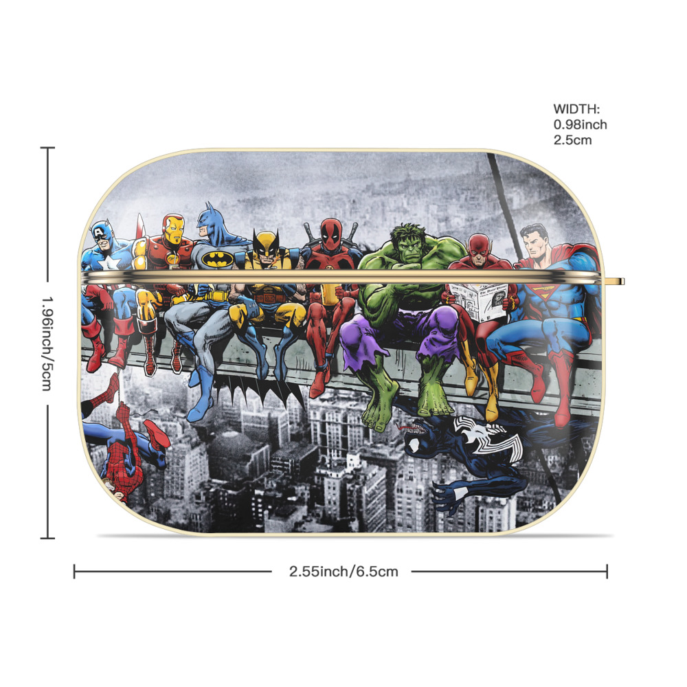Deadpool デッドプール 【AirPods Pro用】ハードシェル保護ケース｜耐衝撃・防指紋・カラビナ付き商品仕様