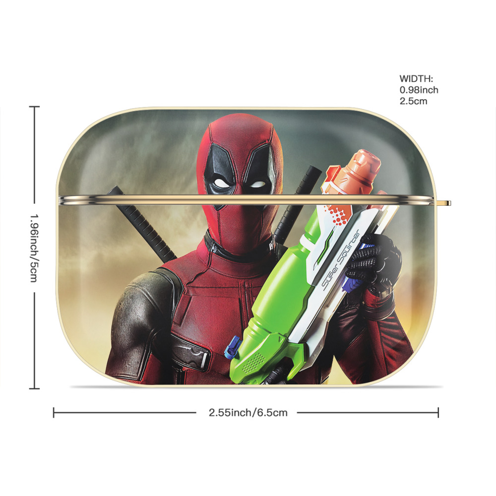Deadpool デッドプール 【AirPods Pro用】ハードシェル保護ケース｜耐衝撃・防指紋・カラビナ付き商品仕様