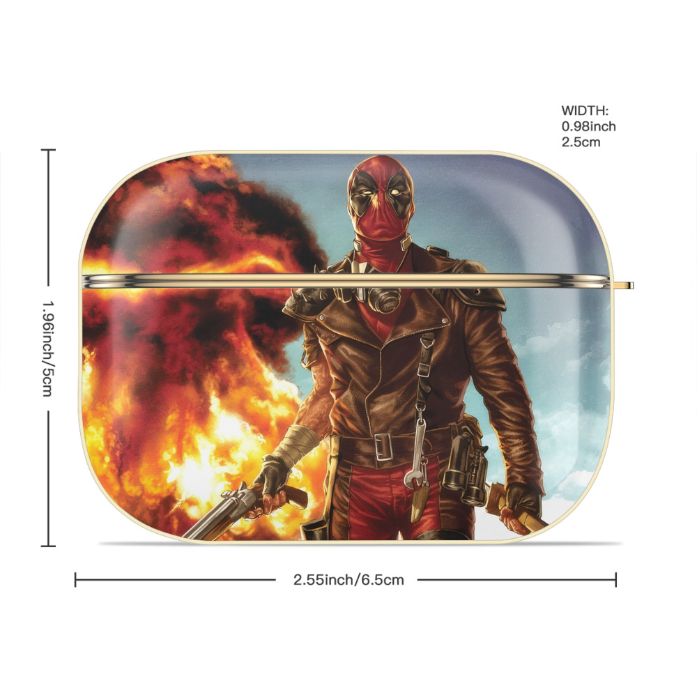 Deadpool デッドプール 【AirPods Pro用】ハードシェル保護ケース｜耐衝撃・防指紋・カラビナ付き商品仕様