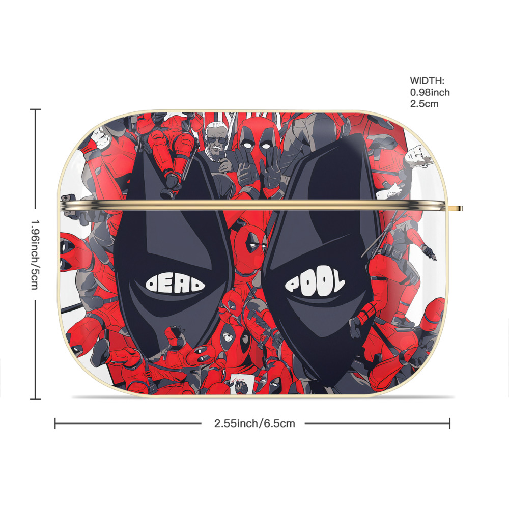Deadpool デッドプール 【AirPods Pro用】ハードシェル保護ケース｜耐衝撃・防指紋・カラビナ付き商品仕様