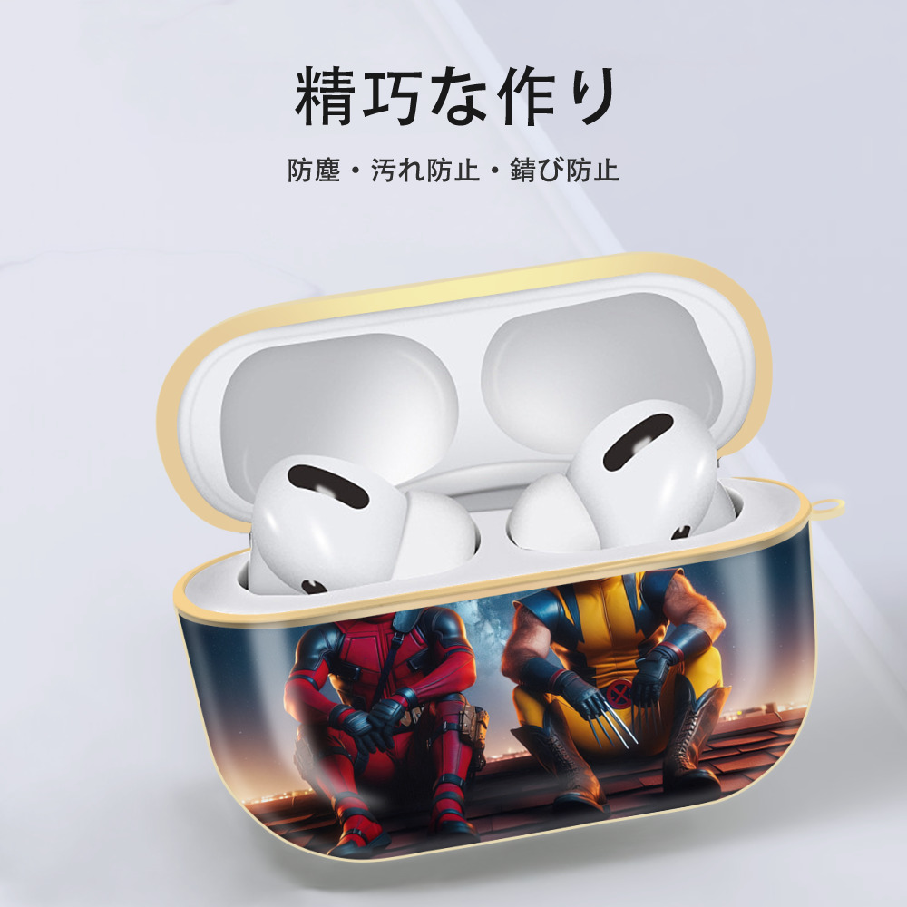Deadpool デッドプール 【AirPods Pro用】ハードシェル保護ケース｜耐衝撃・防指紋・カラビナ付き商品仕様