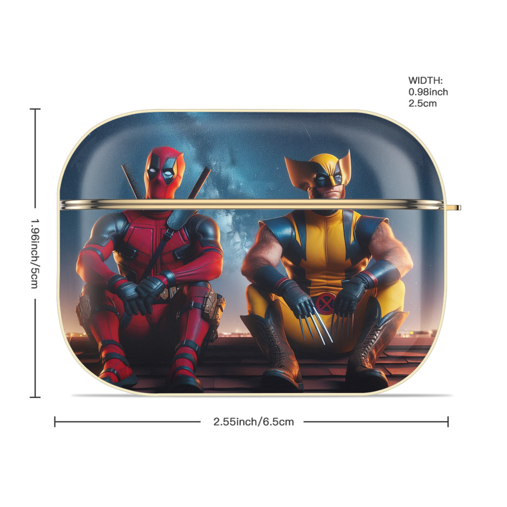 Deadpool デッドプール 【AirPods Pro用】ハードシェル保護ケース｜耐衝撃・防指紋・カラビナ付き商品仕様