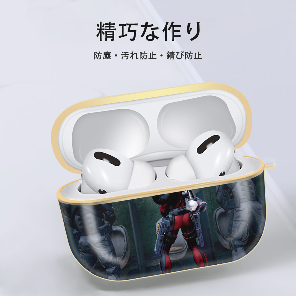 Deadpool デッドプール 【AirPods Pro用】ハードシェル保護ケース｜耐衝撃・防指紋・カラビナ付き商品仕様