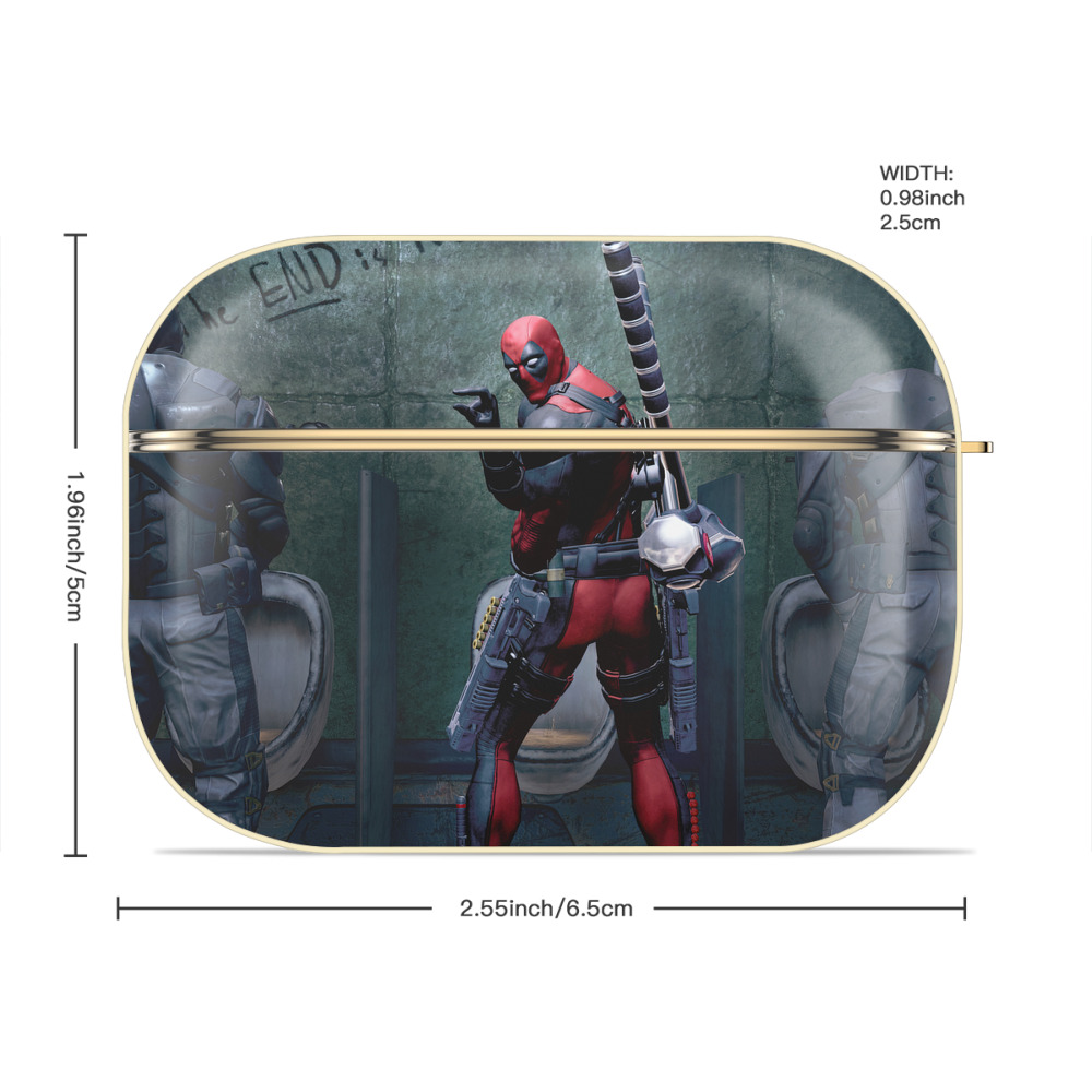 Deadpool デッドプール 【AirPods Pro用】ハードシェル保護ケース｜耐衝撃・防指紋・カラビナ付き商品仕様