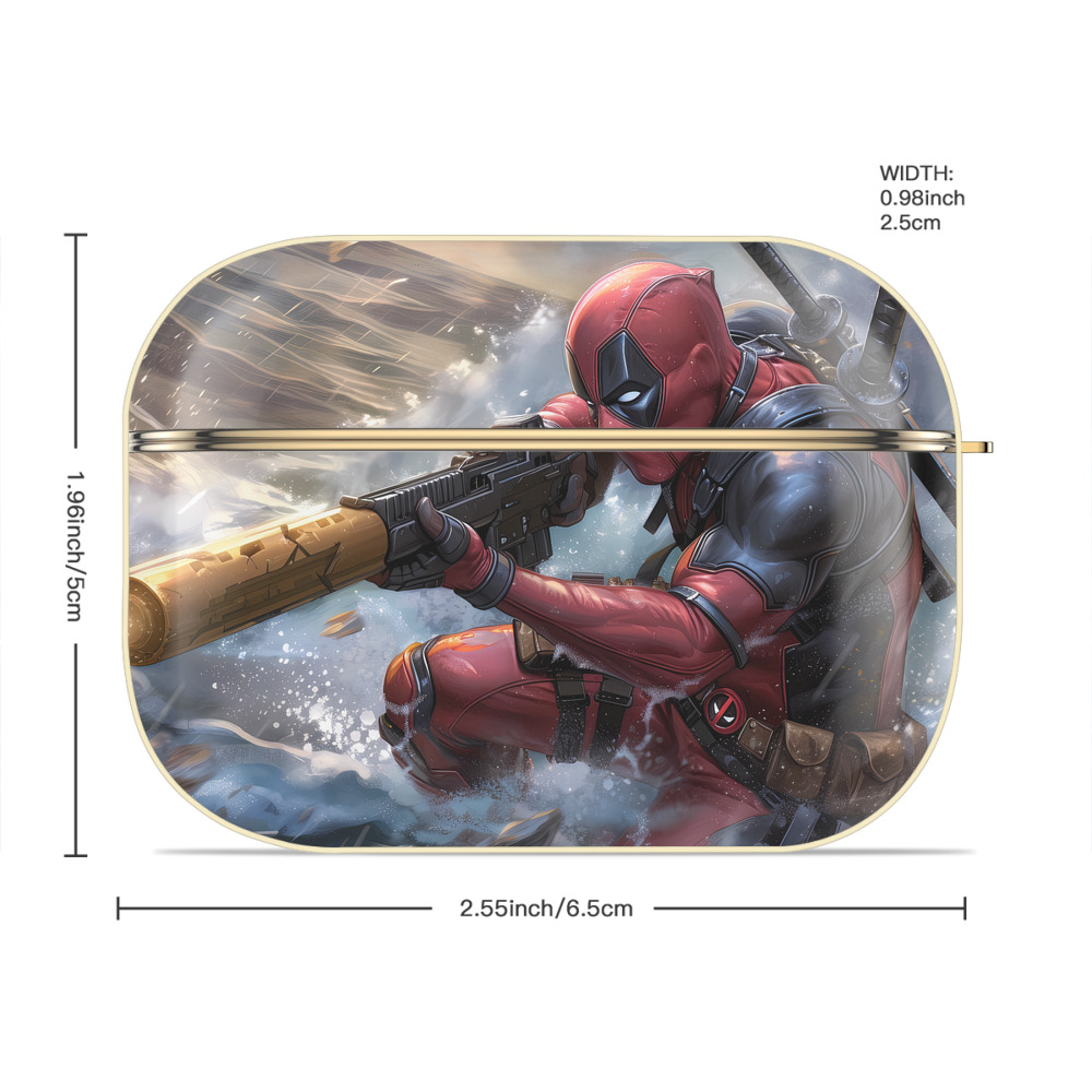 Deadpool デッドプール 【AirPods Pro用】ハードシェル保護ケース｜耐衝撃・防指紋・カラビナ付き商品仕様