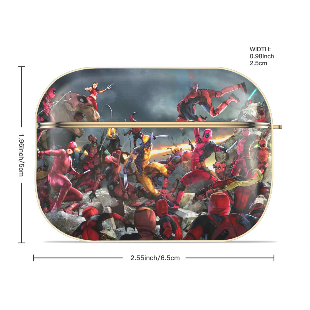 Deadpool デッドプール 【AirPods Pro用】ハードシェル保護ケース｜耐衝撃・防指紋・カラビナ付き商品仕様