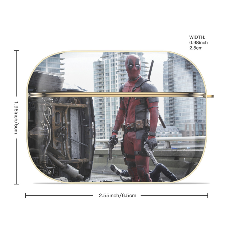 Deadpool デッドプール 【AirPods Pro用】ハードシェル保護ケース｜耐衝撃・防指紋・カラビナ付き商品仕様