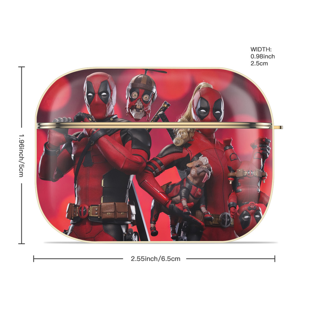 Deadpool デッドプール 【AirPods Pro用】ハードシェル保護ケース｜耐衝撃・防指紋・カラビナ付き商品仕様