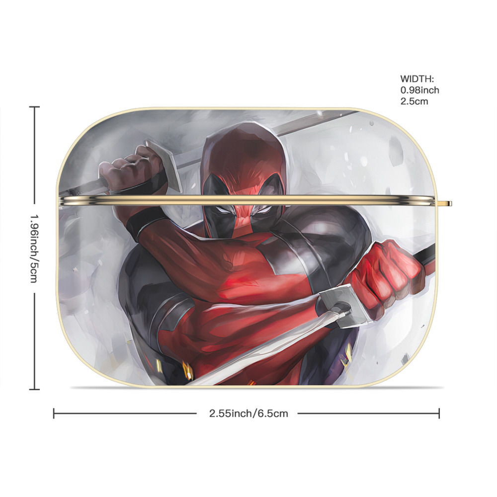 Deadpool デッドプール 【AirPods Pro用】ハードシェル保護ケース｜耐衝撃・防指紋・カラビナ付き商品仕様