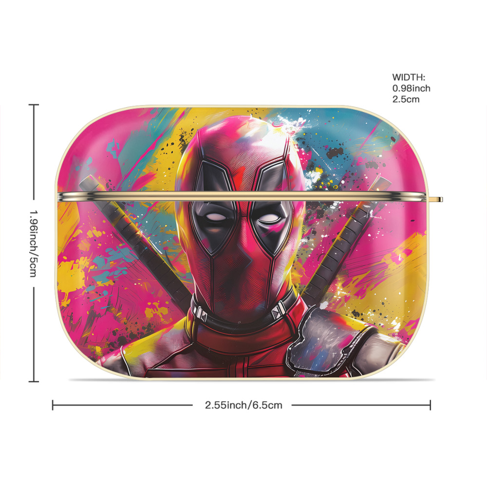 Deadpool デッドプール 【AirPods Pro用】ハードシェル保護ケース｜耐衝撃・防指紋・カラビナ付き商品仕様