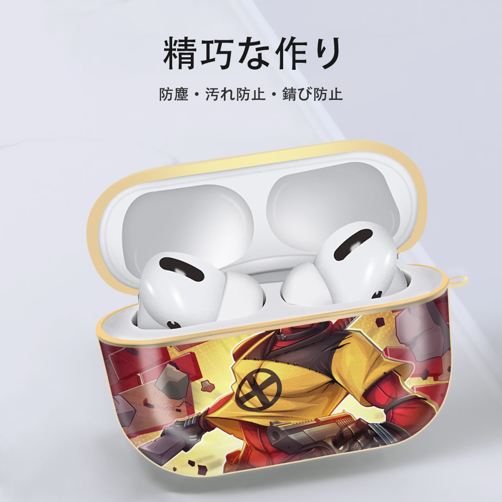 Deadpool デッドプール 【AirPods Pro用】ハードシェル保護ケース｜耐衝撃・防指紋・カラビナ付き商品仕様