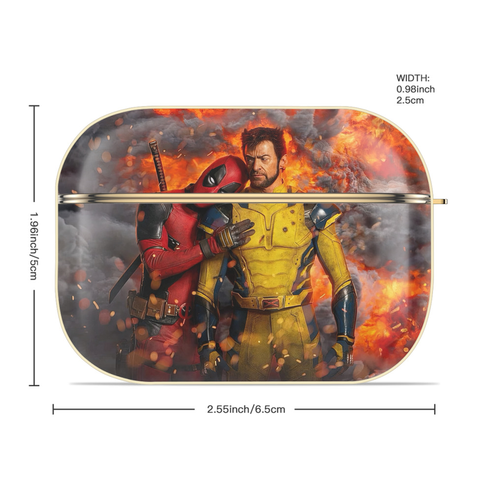 Deadpool デッドプール 【AirPods Pro用】ハードシェル保護ケース｜耐衝撃・防指紋・カラビナ付き商品仕様