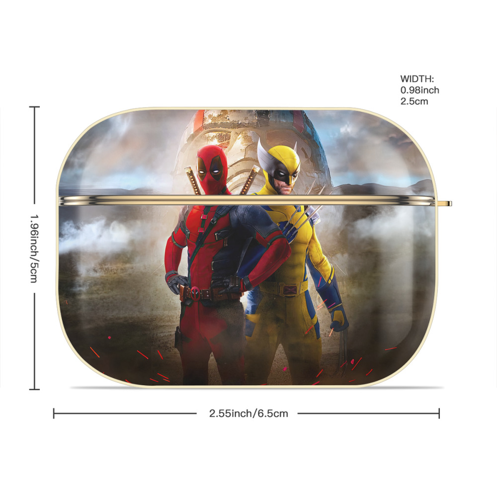 Deadpool デッドプール 【AirPods Pro用】ハードシェル保護ケース｜耐衝撃・防指紋・カラビナ付き商品仕様