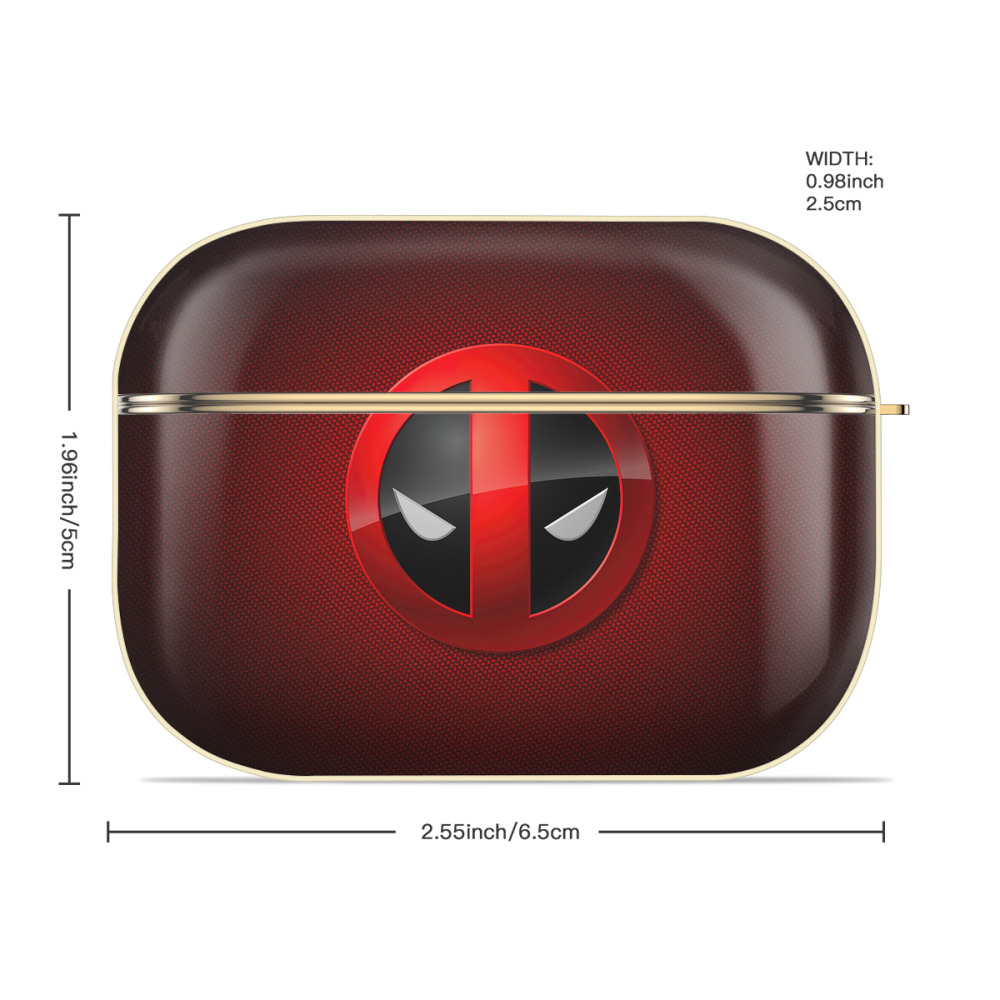 Deadpool デッドプール 【AirPods Pro用】ハードシェル保護ケース｜耐衝撃・防指紋・カラビナ付き商品仕様