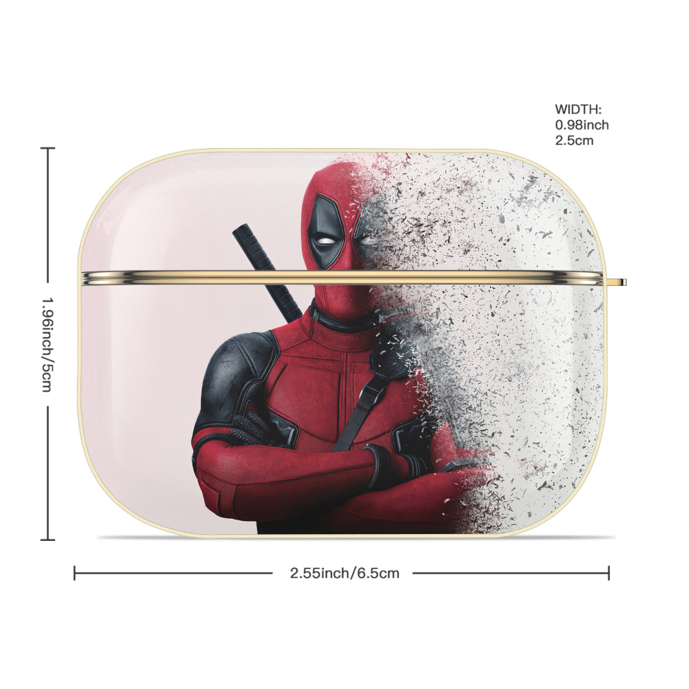 Deadpool デッドプール 【AirPods Pro用】ハードシェル保護ケース｜耐衝撃・防指紋・カラビナ付き商品仕様