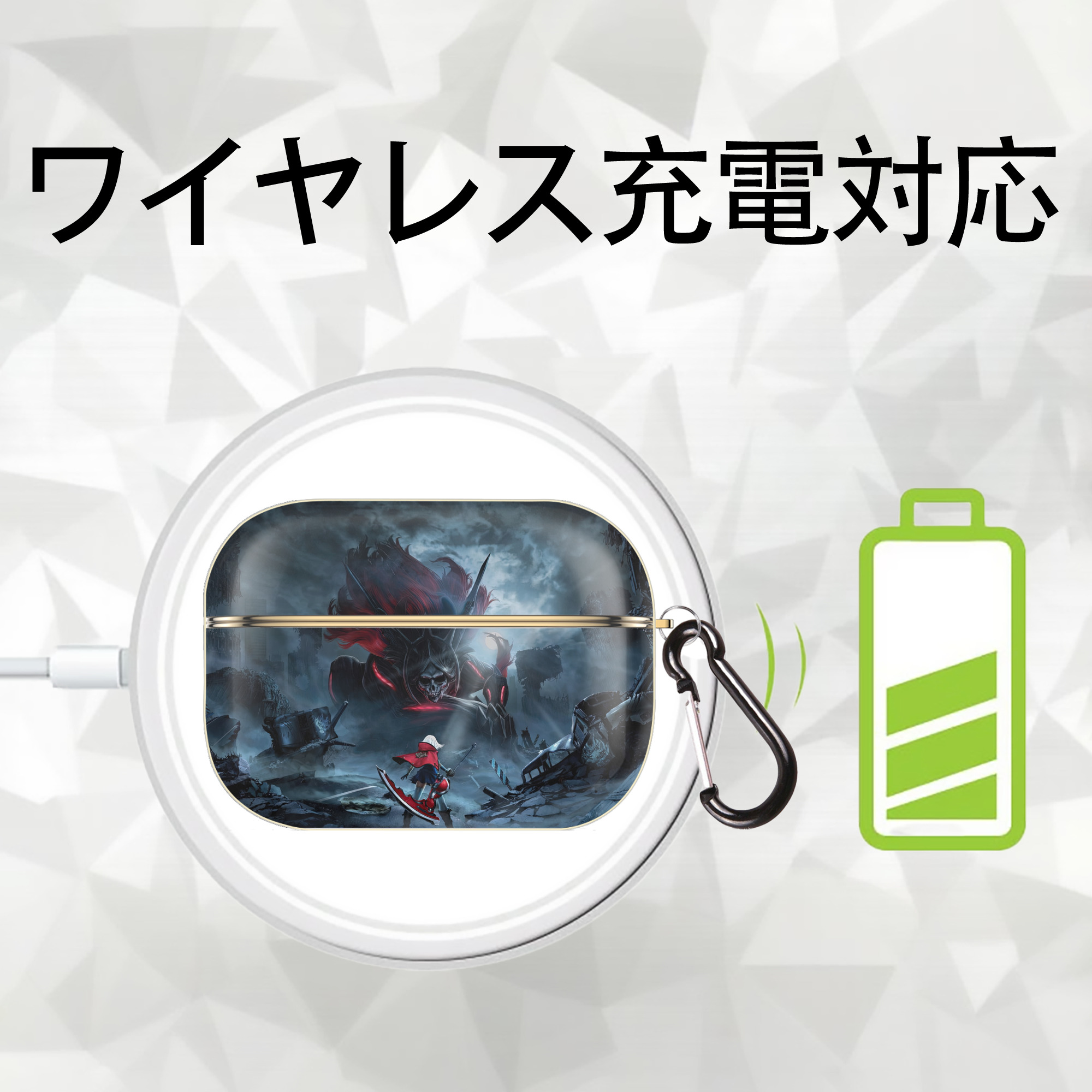 Deadpool デッドプール 【AirPods Pro用】ハードシェル保護ケース｜耐衝撃・防指紋・カラビナ付き商品仕様