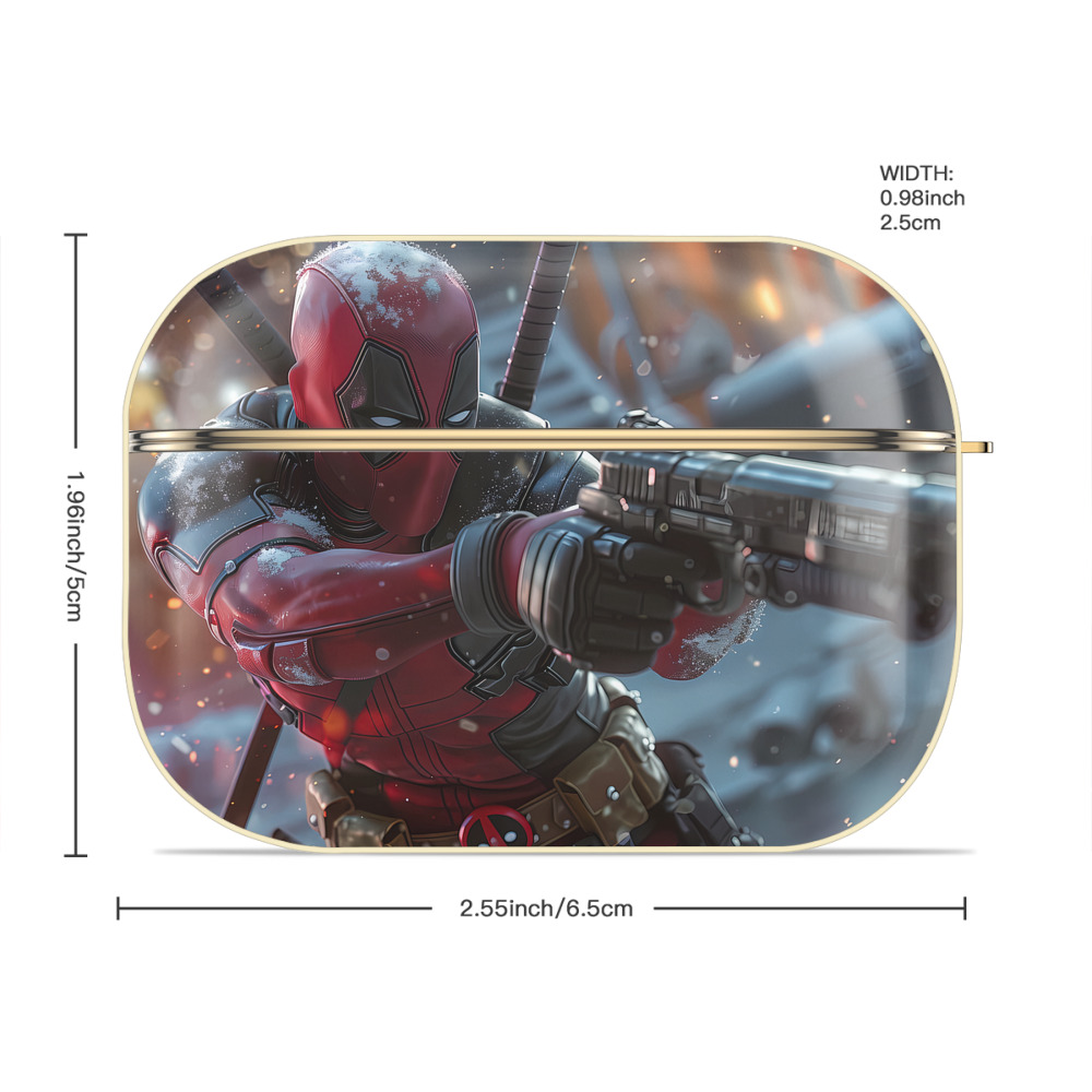 Deadpool デッドプール 【AirPods Pro用】ハードシェル保護ケース｜耐衝撃・防指紋・カラビナ付き商品仕様