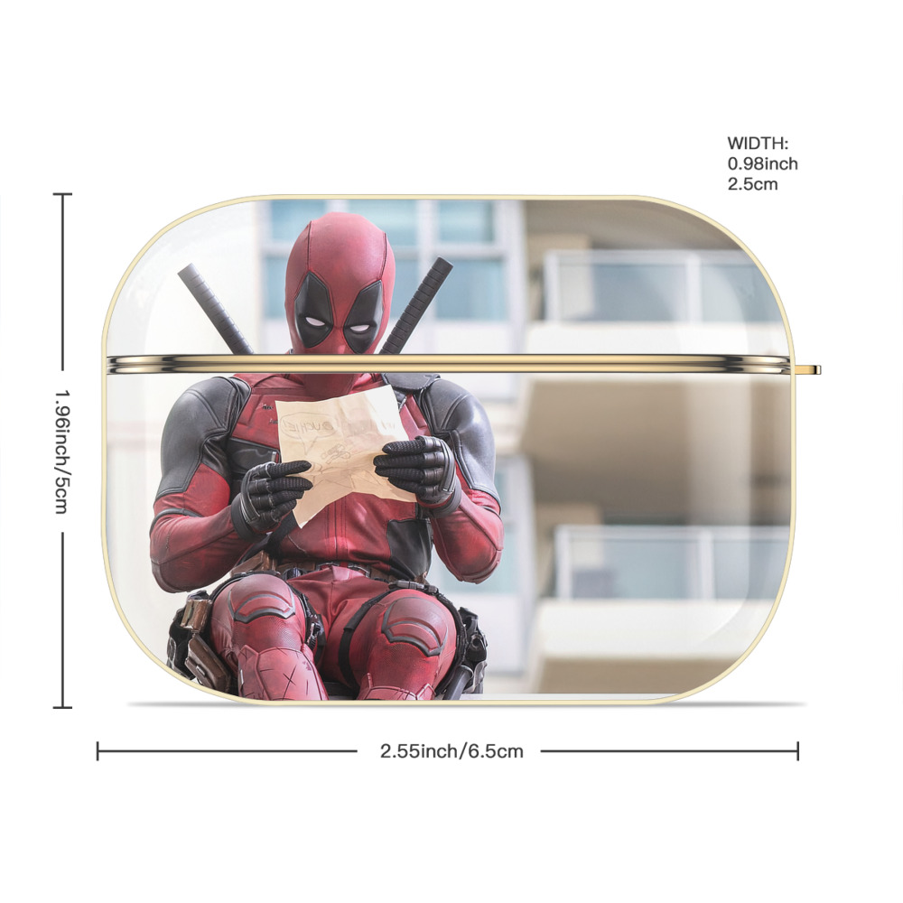 Deadpool デッドプール 【AirPods Pro用】ハードシェル保護ケース｜耐衝撃・防指紋・カラビナ付き商品仕様