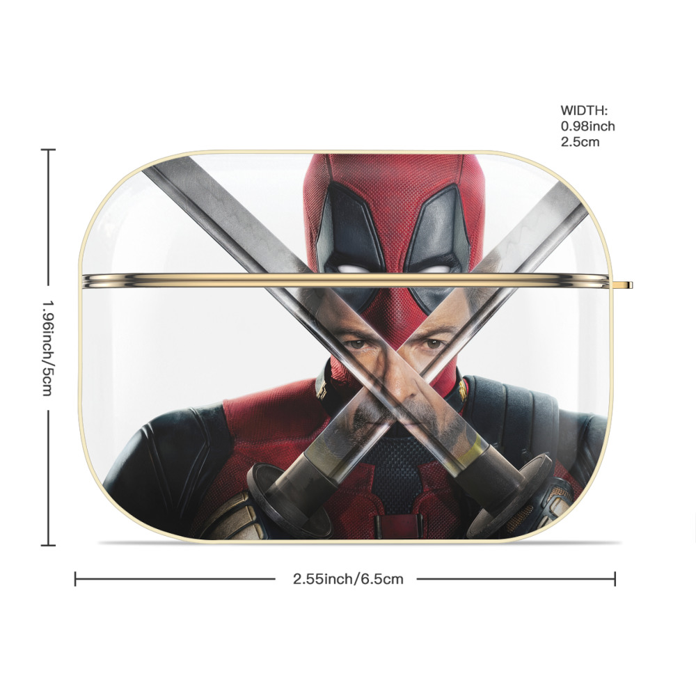 Deadpool デッドプール 【AirPods Pro用】ハードシェル保護ケース｜耐衝撃・防指紋・カラビナ付き商品仕様