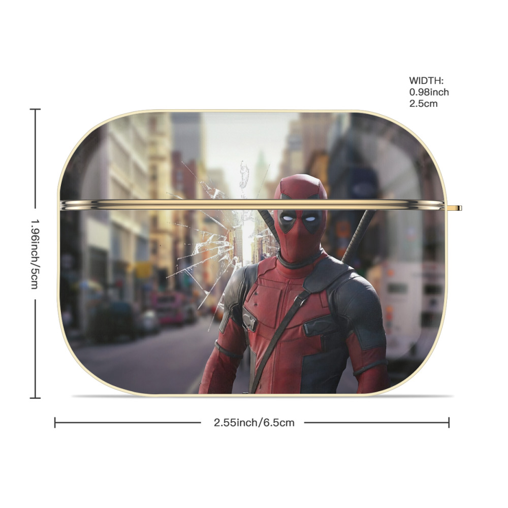 Deadpool デッドプール 【AirPods Pro用】ハードシェル保護ケース｜耐衝撃・防指紋・カラビナ付き商品仕様
